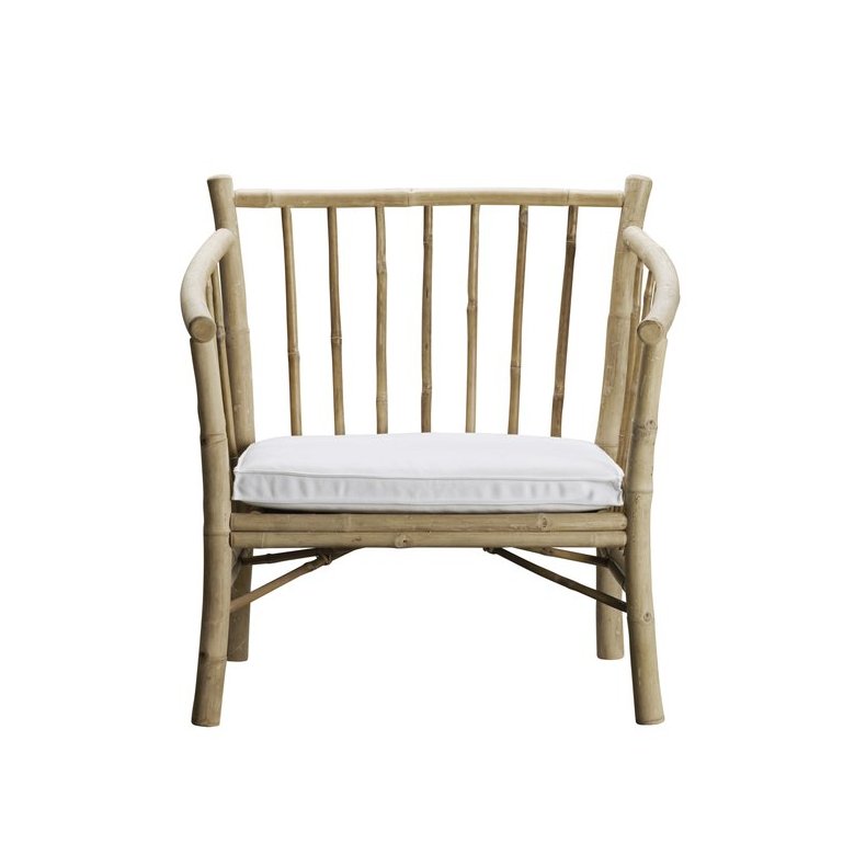 TINE K HOME LOUNGE STOL BAMBUS/HVID HYNDE - 80