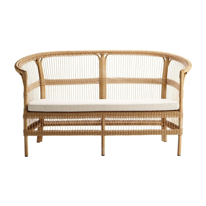 TINE K HOME COMO LOUNGESOFA POLYRATTAN NATUR INKL HYNDE - 82