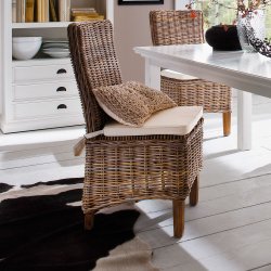 NOVASOLO WICKERWORKS NATURLIG MORIN SPISEBORDSSTOL (S�T AF 2) - 62