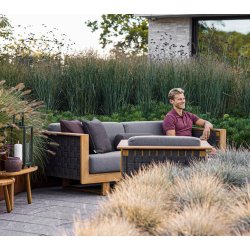 Cane-Line Angle 3pers/ Sofa - Teak 220