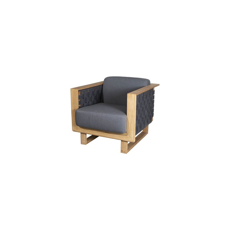 CANE-LINE ANGLE LOUNGESTOL - TEAK 80