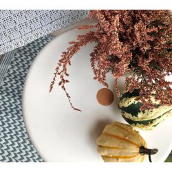 CANE-LINE AREA TABURET/SIDEBORD - WHITE ALUMINIUM 47