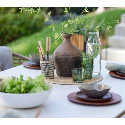 CANE-LINE ASPECT SPISEBORD M/ SORT BORDPLADE - TEAK 210