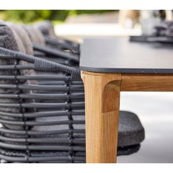 CANE-LINE ASPECT SPISEBORD M/ SORT BORDPLADE - TEAK 210