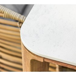 CANE-LINE ASPECT SPISEBORD M/TRAVERTINE LOOK BORDPLADE - TEAK 210