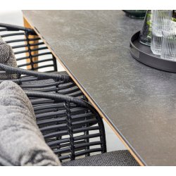 CANE-LINE ASPECT SPISEBORD M/ SORT BORDPLADE - TEAK 280