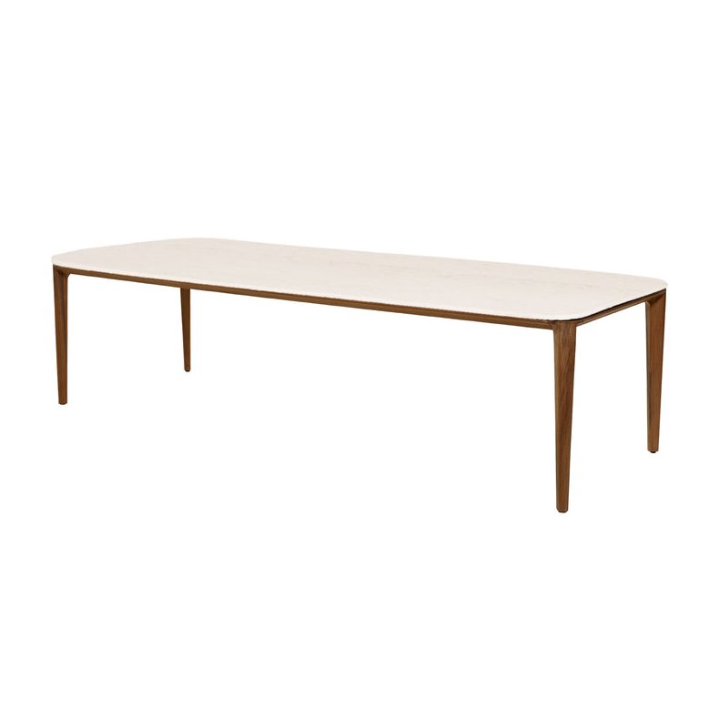 CANE-LINE ASPECT SPISEBORD M/TRAVERTINE LOOK  BORDPLADE - TEAK 280