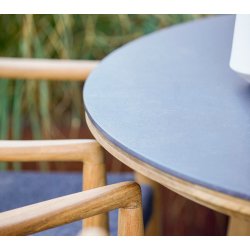 CANE-LINE ASPECT SPISEBORD M/ GLAS BORDPLADE - TEAK 144