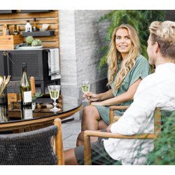 CANE-LINE ASPECT SPISEBORD M/ SORT BORDPLADE - TEAK 144