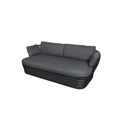 CANE-LINE BASKET SOFA 2/PERS - GRAPHITE WEAVE 201