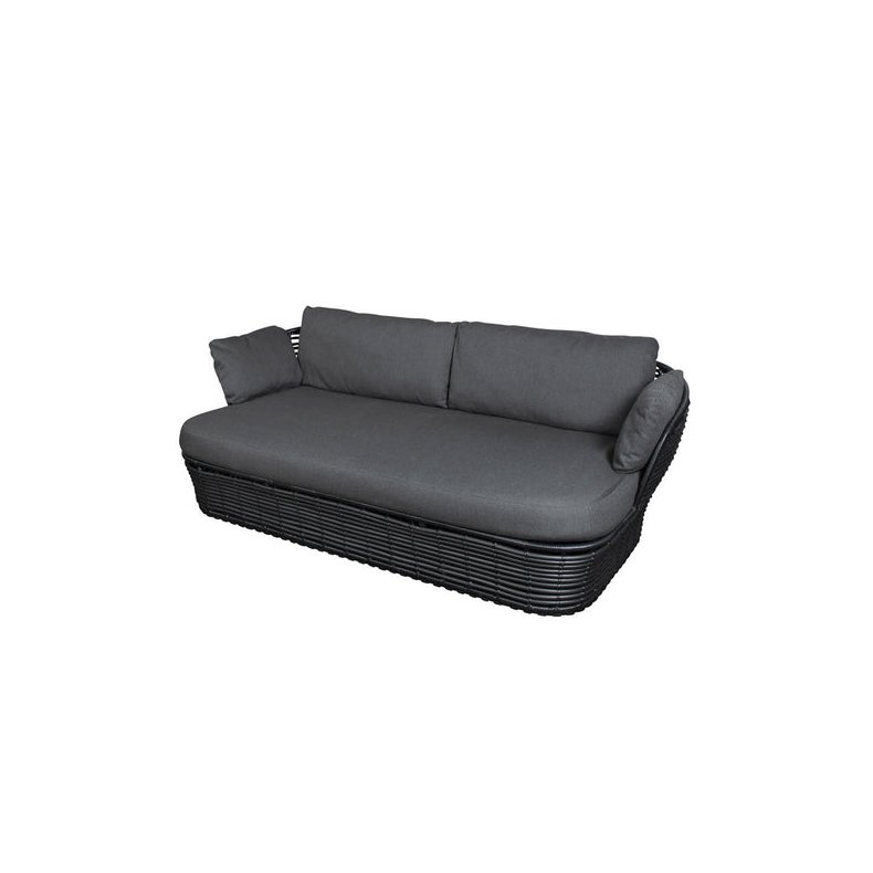 CANE-LINE BASKET SOFA 2/PERS - GRAPHITE WEAVE 201