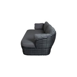 CANE-LINE BASKET SOFA 2/PERS - GRAPHITE WEAVE 201