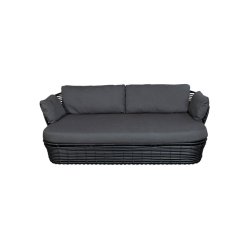 CANE-LINE BASKET SOFA 2/PERS - GRAPHITE WEAVE 201