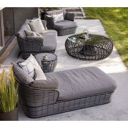 CANE-LINE BASKET SOFA 2/PERS - GRAPHITE WEAVE 201