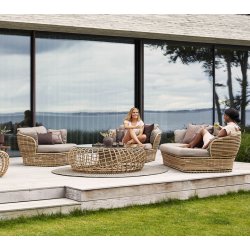 CANE-LINE BASKET SOFA 2/PERS - NATURAL WEAVE 201