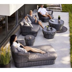 CANE-LINE BASKET DAYBED - GRAPHITE WEAVE 203