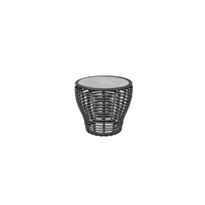 CANE-LINE BASKET LILLE SOFABORD M/ GR BORDPLADE - GRAPHITE WEAVE 50