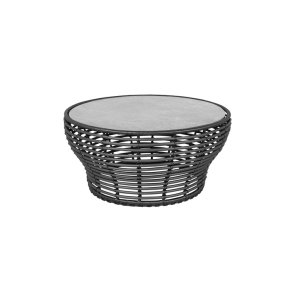 CANE-LINE BASKET STOR SOFABORD M/ GR BORDPLADE - GRAPHITE WEAVE 95