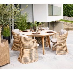 CANE-LINE BASKET STOL - NATURAL WEAVE