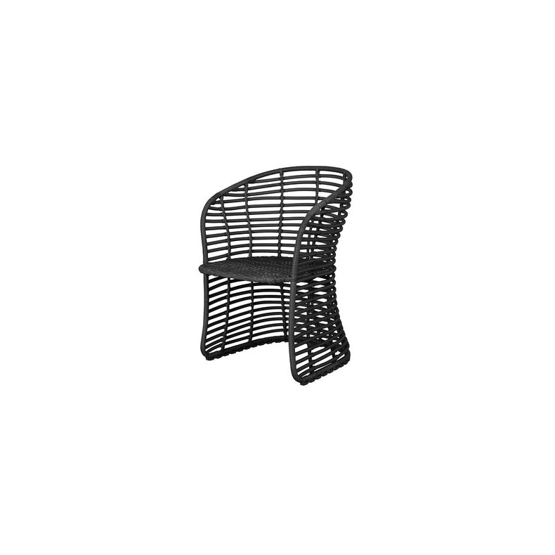 CANE-LINE BASKET STOL - GRAPHITE WEAVE