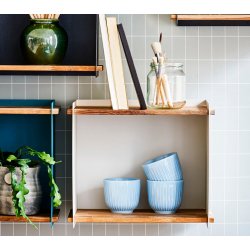 CANE-LINE BOX WALL INKL. OPHNG I HVID - TEAK 36