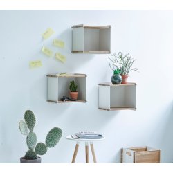 CANE-LINE BOX WALL INKL. OPHNG I HVID - TEAK 36