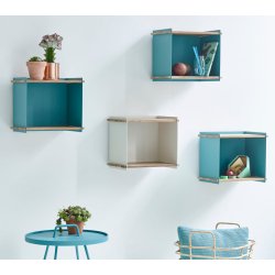 CANE-LINE BOX WALL INKL. OPHNG I AQUA - TEAK 37