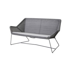 CANE-LINE BREEZE 2/PERS SOFA - LIGHT GREY 154