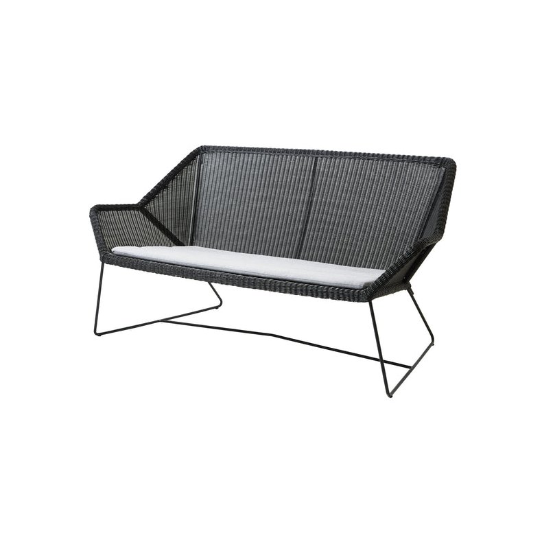 CANE-LINE BREEZE 2/PERS SOFA - BLACK 154