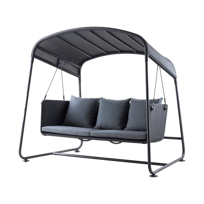 CANE-LINE CAVE SWING SOFA INKL. HYNDER - GRAPHITE 214