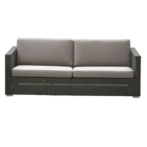 CANE-LINE CHESTER SOFA 3/PERS INKL. TAUPE HYNDER - GRAPHITE 197