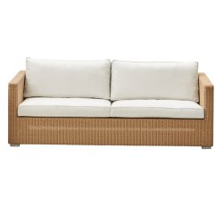 CANE-LINE CHESTER SOFA 3/PERS INKL. HVID HYNDER - NATURAL 197