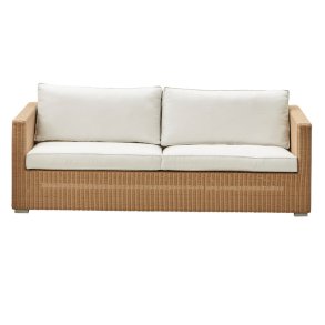 CANE-LINE CHESTER SOFA 3/PERS INKL. HVID HYNDER - NATURAL 197