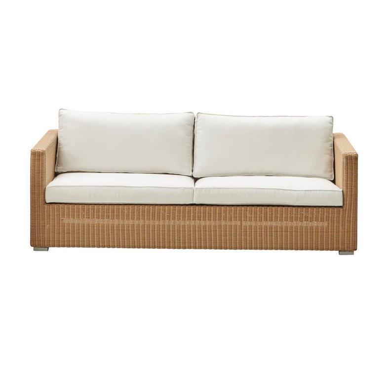 CANE-LINE CHESTER SOFA 3/PERS INKL. HVID HYNDER - NATURAL 197