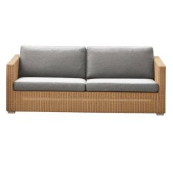 CANE-LINE CHESTER SOFA 3/PERS INKL. LYSEGR HYNDER - NATURAL 197