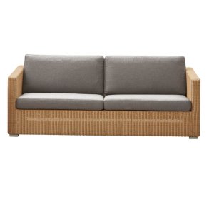 CANE-LINE CHESTER SOFA 3/PERS INKL. TAUPE HYNDER - NATURAL 197