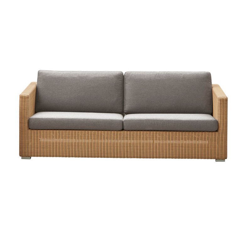 CANE-LINE CHESTER SOFA 3/PERS INKL. TAUPE HYNDER - NATURAL 197