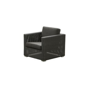 CANE-LINE CHESTER LOUNGESTOL INKL. SORT HYNDE - GRAPHITE 85