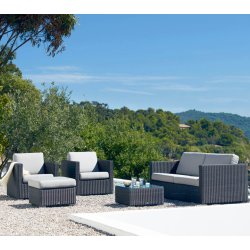 CANE-LINE CHESTER LOUNGESTOL INKL. LYSEGR HYNDE - NATURAL 85