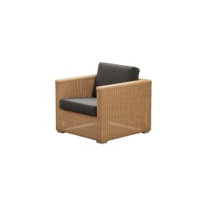 CANE-LINE CHESTER LOUNGESTOL INKL. SORT HYNDE - NATURAL 85