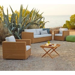 CANE-LINE CHESTER LOUNGESTOL INKL. TAUPE HYNDE - NATURAL 85