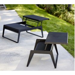 CANE-LINE CHILLOUT SOFABORD MED TO HJDER - ALUMINIUM 66