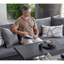 CANE-LINE CHILLOUT SOFABORD MED TO HJDER - ALUMINIUM 66