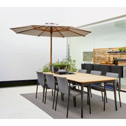 CANE-LINE SCLASSIC PARASOL M/SNORETRK - TEAK 300