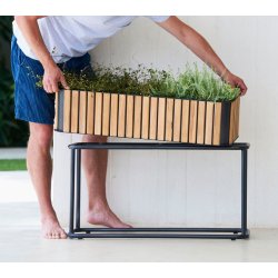 CANE-LINE COMBINE PLANTEKASSE INKL/STEL - TEAK 83