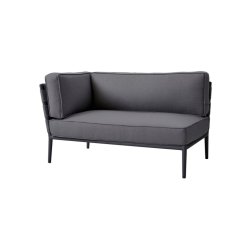 CANE-LINE CONIC SOFA 2PERS/HJRE MODUL - LIGHT GREY 140