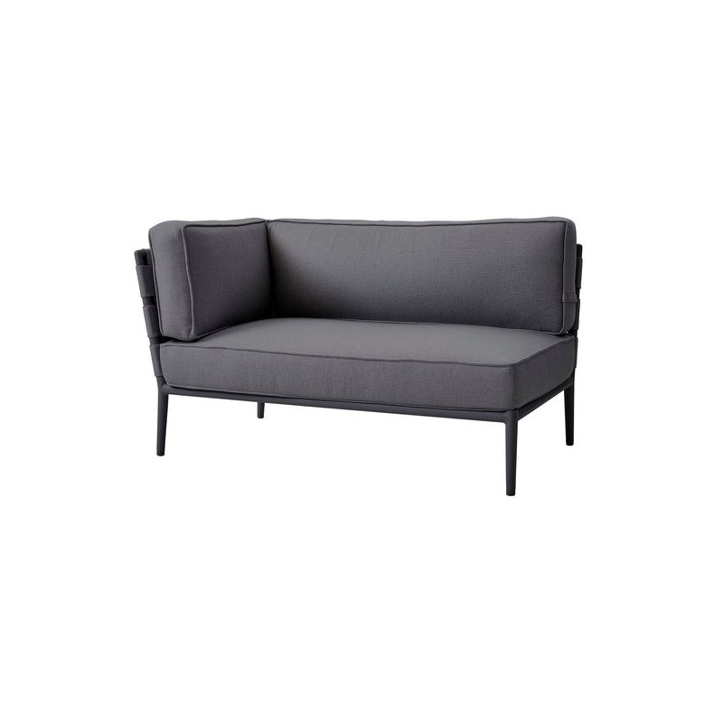 CANE-LINE CONIC SOFA 2PERS/HJRE MODUL - LIGHT GREY 140