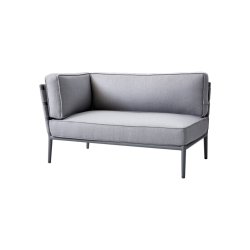 CANE-LINE CONIC SOFA 2PERS/HJRE MODUL - GREY 140