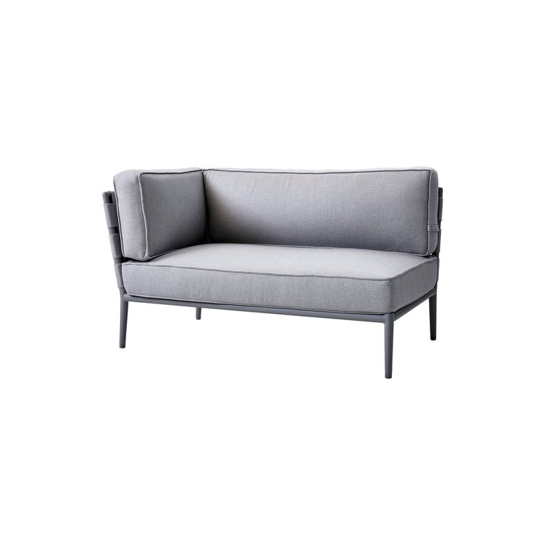 CANE-LINE CONIC SOFA 2PERS/HJRE MODUL - GREY 140
