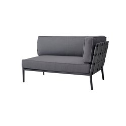 CANE-LINE CONIC SOFA 2PERS/VENSTRE MODUL - GREY 140